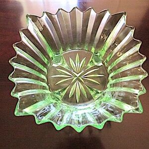 Vintage Uranium Compote Bowl